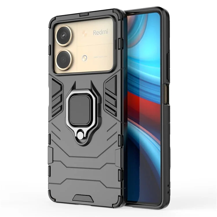 For Xiaomi Redmi Note 13R Pro 5G Case PC + TPU Phone Cover Ring Kickstand