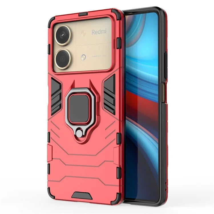 For Xiaomi Redmi Note 13R Pro 5G Case PC + TPU Phone Cover Ring Kickstand