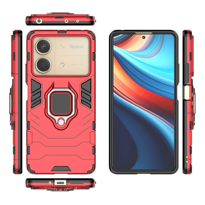 For Xiaomi Redmi Note 13R Pro 5G Case PC + TPU Phone Cover Ring Kickstand