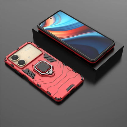 For Xiaomi Redmi Note 13R Pro 5G Case PC + TPU Phone Cover Ring Kickstand