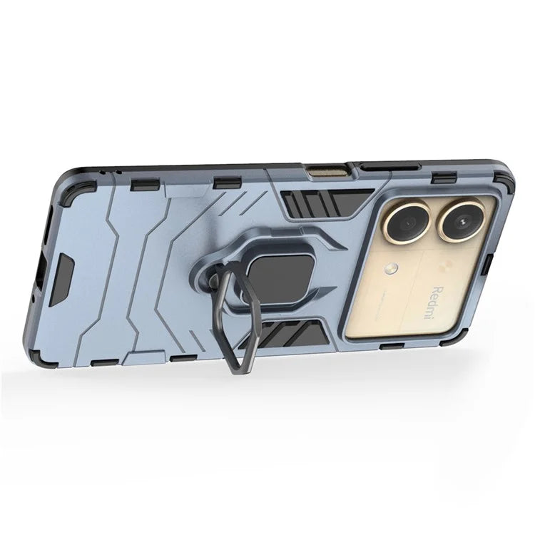 For Xiaomi Redmi Note 13R Pro 5G Case PC + TPU Phone Cover Ring Kickstand