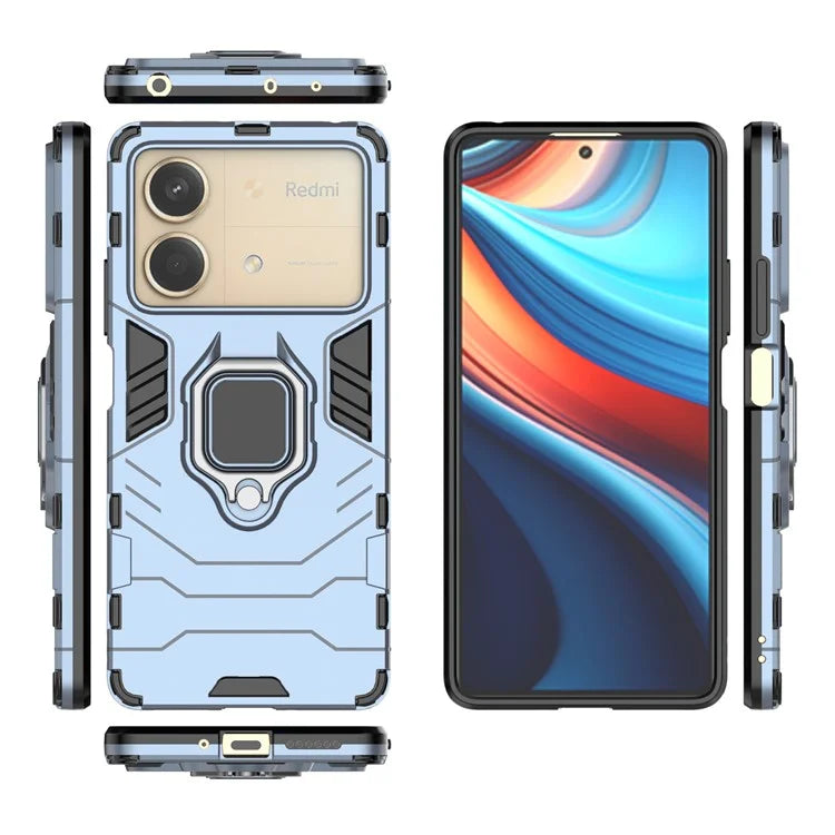 For Xiaomi Redmi Note 13R Pro 5G Case PC + TPU Phone Cover Ring Kickstand