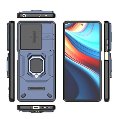 For Xiaomi Redmi Note 13R Pro 5G Case Slim-Fit Kickstand Cover with Slide Camera Lid
