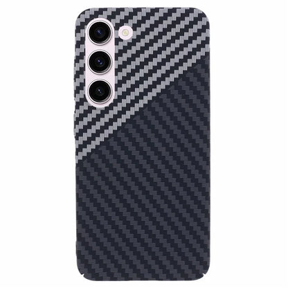 For Samsung Galaxy S23 Phone Case Carbon Fiber Texture Hard PC Back Cover