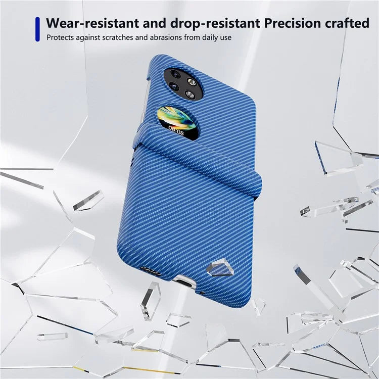 For Huawei Pocket 2 Case Shockproof PC Carbon Fiber Texture Phone Back Shell