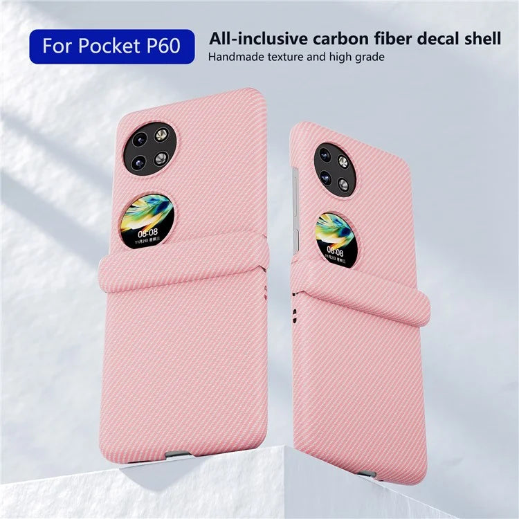 For Huawei Pocket 2 Case Shockproof PC Carbon Fiber Texture Phone Back Shell