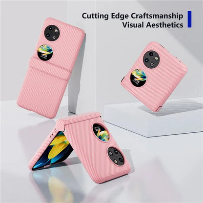 For Huawei Pocket 2 Case Shockproof PC Carbon Fiber Texture Phone Back Shell