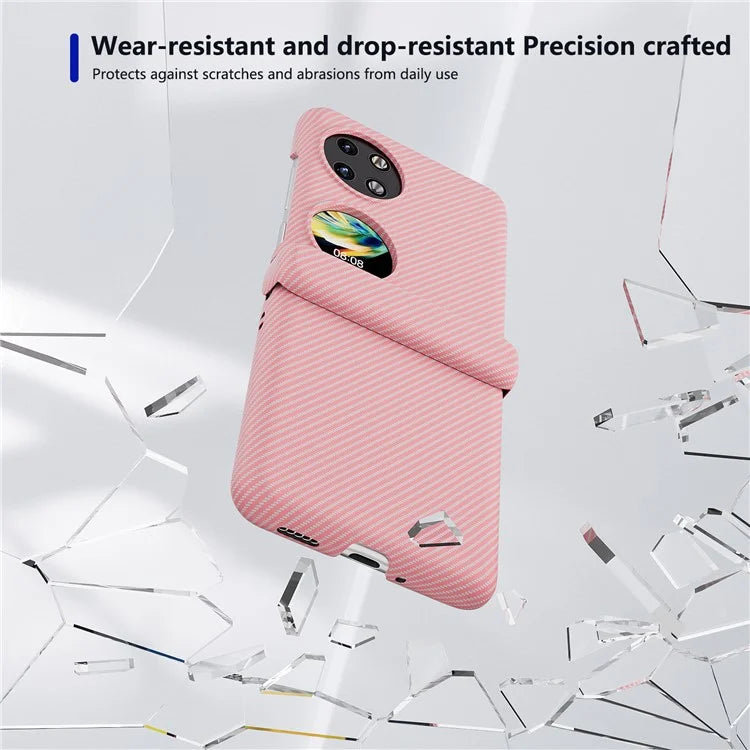 For Huawei Pocket 2 Case Shockproof PC Carbon Fiber Texture Phone Back Shell