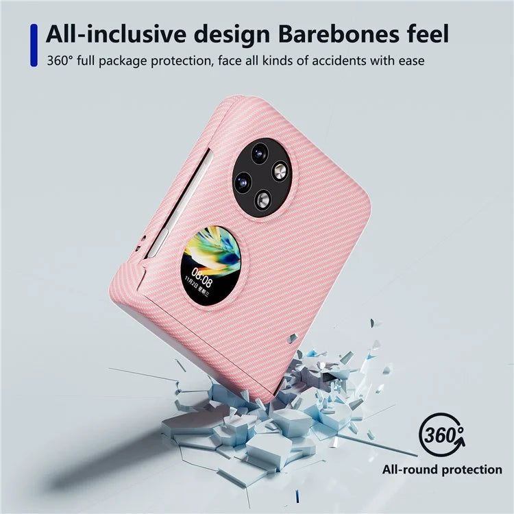 For Huawei Pocket 2 Case Shockproof PC Carbon Fiber Texture Phone Back Shell