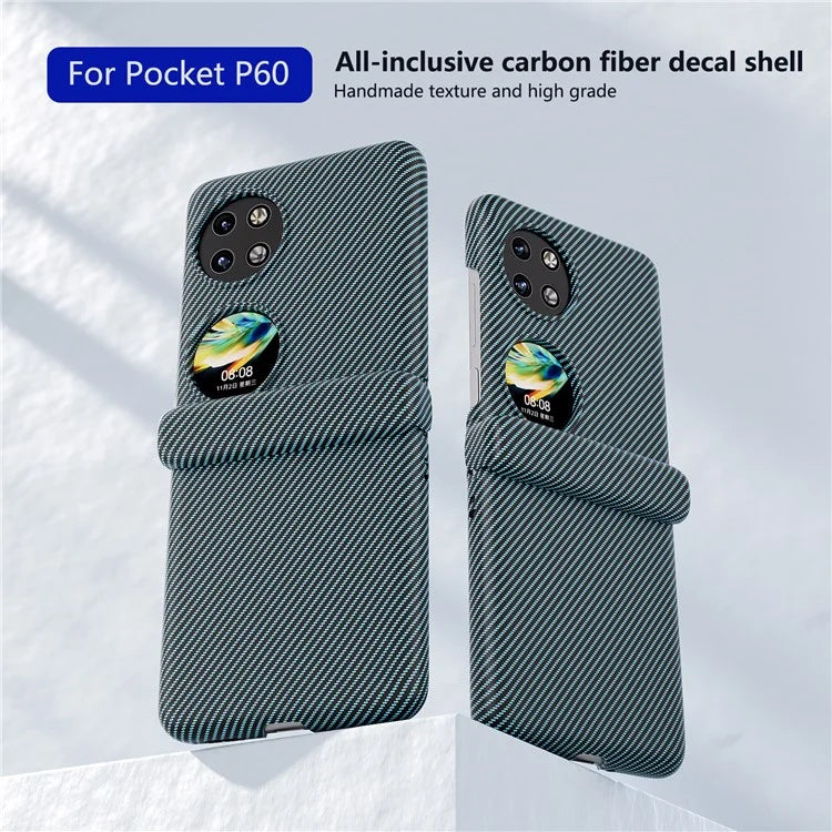 For Huawei Pocket 2 Case Shockproof PC Carbon Fiber Texture Phone Back Shell