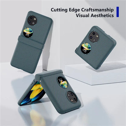 For Huawei Pocket 2 Case Shockproof PC Carbon Fiber Texture Phone Back Shell