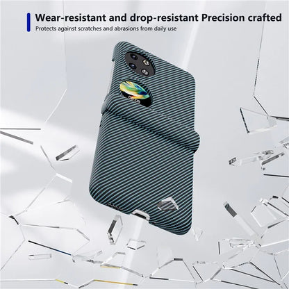 For Huawei Pocket 2 Case Shockproof PC Carbon Fiber Texture Phone Back Shell