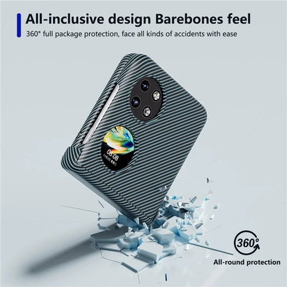 For Huawei Pocket 2 Case Shockproof PC Carbon Fiber Texture Phone Back Shell