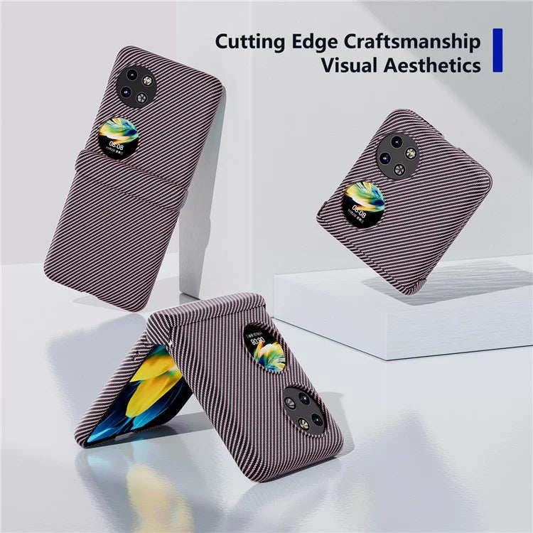 For Huawei Pocket 2 Case Shockproof PC Carbon Fiber Texture Phone Back Shell