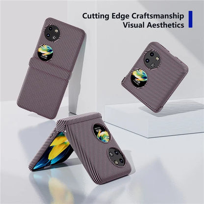 For Huawei Pocket 2 Case Shockproof PC Carbon Fiber Texture Phone Back Shell