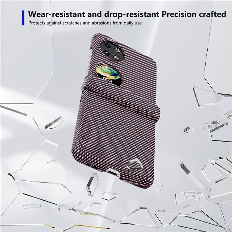 For Huawei Pocket 2 Case Shockproof PC Carbon Fiber Texture Phone Back Shell