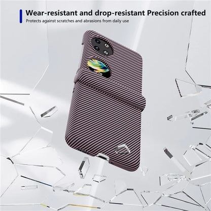 For Huawei Pocket 2 Case Shockproof PC Carbon Fiber Texture Phone Back Shell