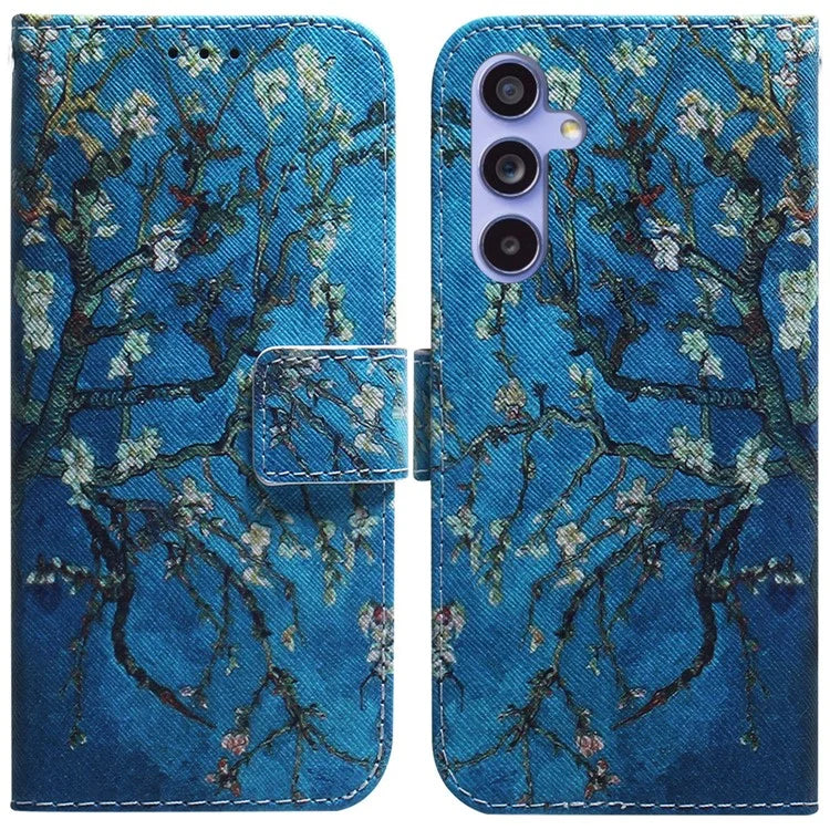 For Samsung Galaxy A35 5G Case Pattern Print Leather Phone Cover