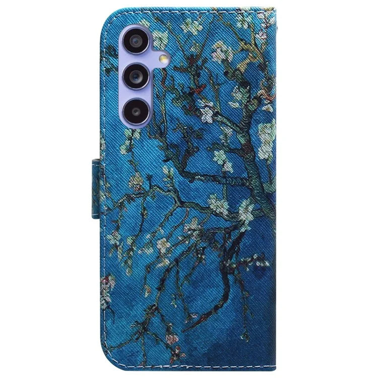 For Samsung Galaxy A35 5G Case Pattern Print Leather Phone Cover