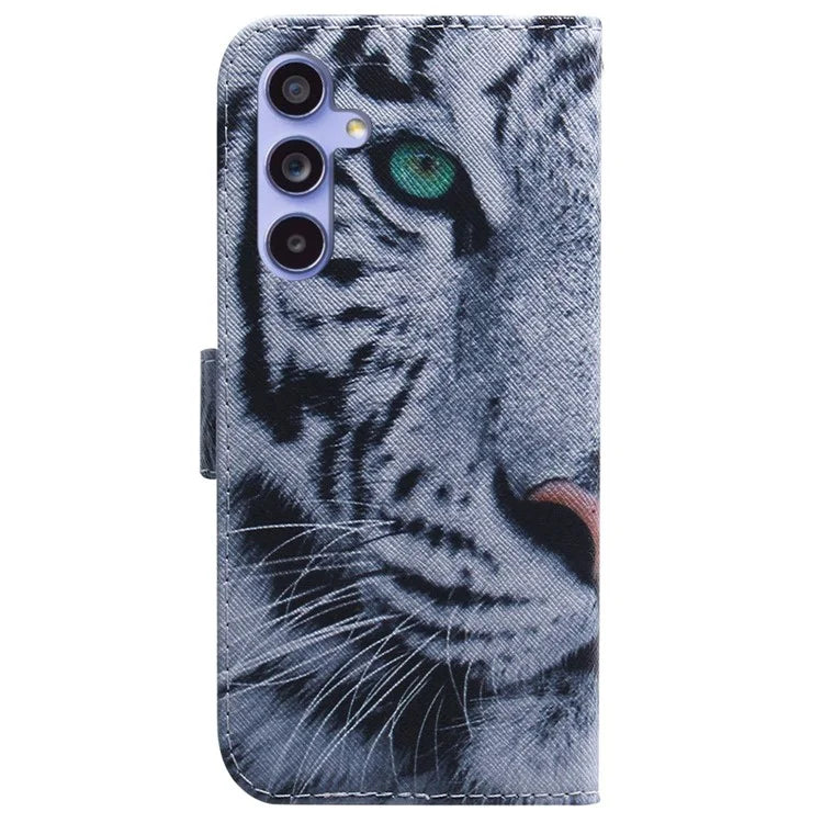 For Samsung Galaxy A35 5G Case Pattern Print Leather Phone Cover