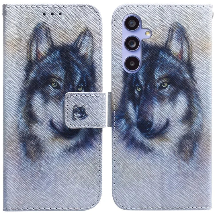 For Samsung Galaxy A35 5G Case Pattern Print Leather Phone Cover