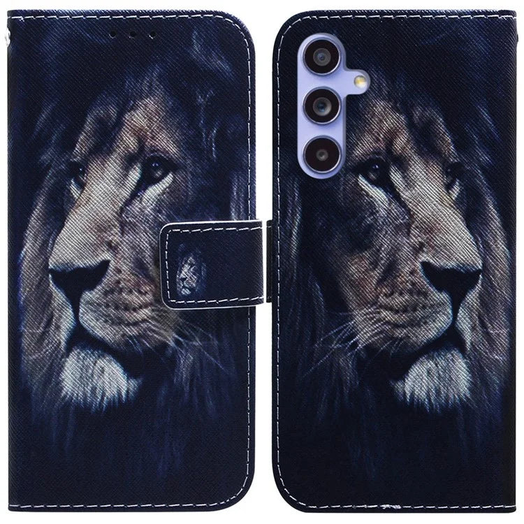 For Samsung Galaxy A35 5G Case Pattern Print Leather Phone Cover