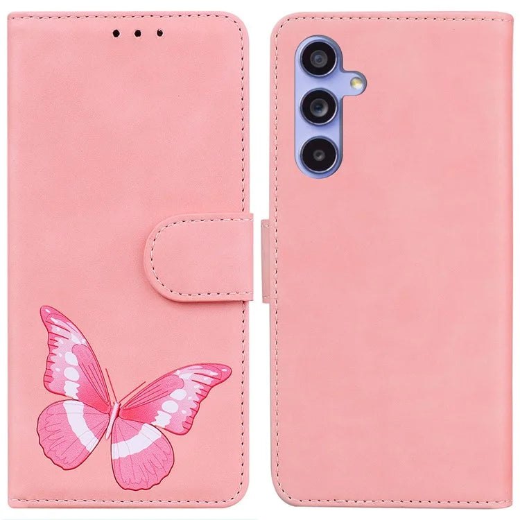 For Samsung Galaxy A55 5G Case Leather Cover Phone Wallet Butterfly Pattern