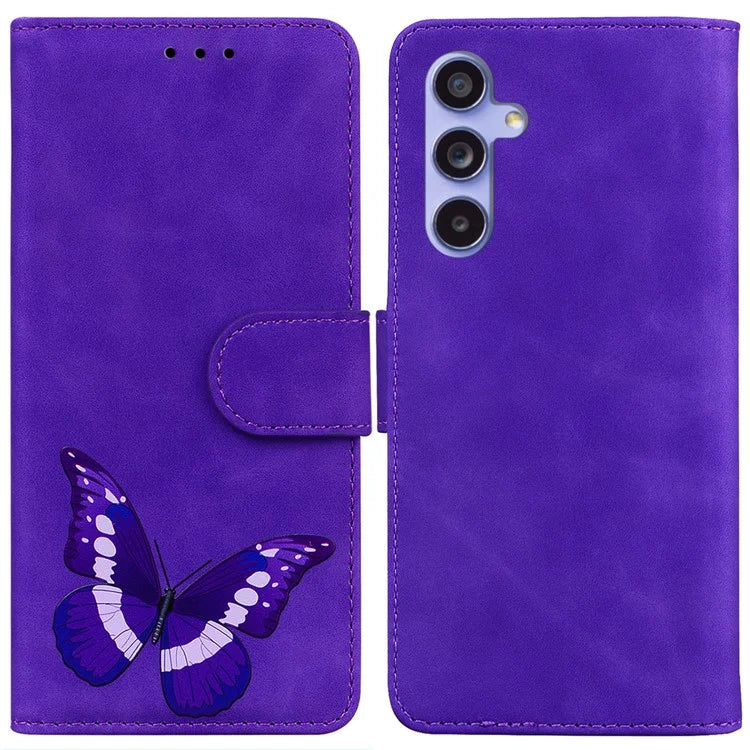 For Samsung Galaxy A55 5G Case Leather Cover Phone Wallet Butterfly Pattern