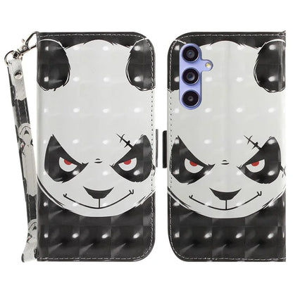 For Samsung Galaxy A55 5G Case Wallet Leather Cover 3D Pattern Print with Strap