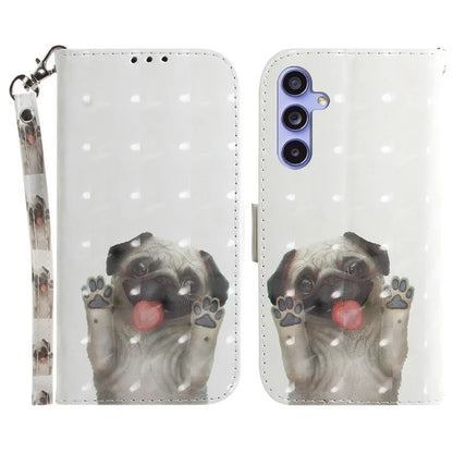 For Samsung Galaxy A55 5G Case Wallet Leather Cover 3D Pattern Print with Strap