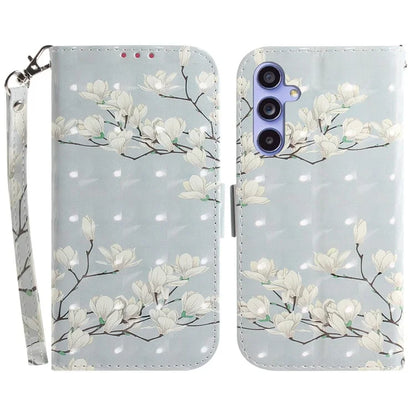 For Samsung Galaxy A55 5G Case Wallet Leather Cover 3D Pattern Print with Strap