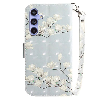 For Samsung Galaxy A55 5G Case Wallet Leather Cover 3D Pattern Print with Strap