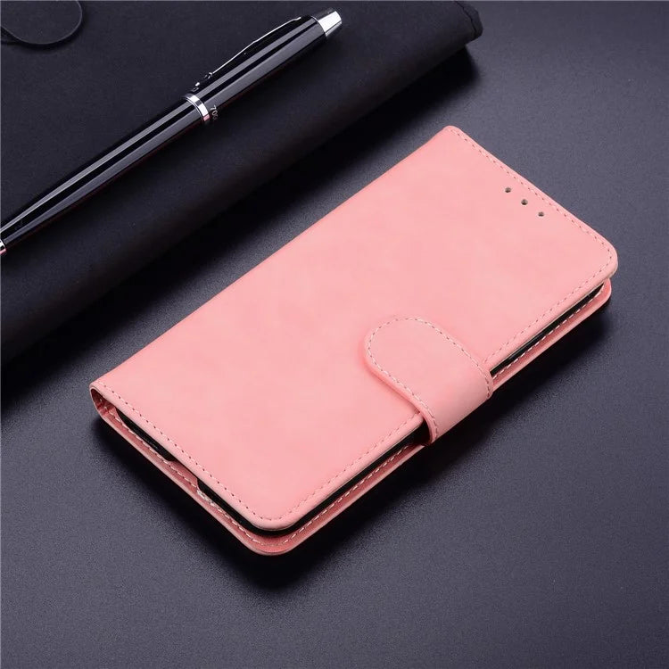 For Samsung Galaxy A55 5G Case Solid Color Leather Phone Cover Wallet