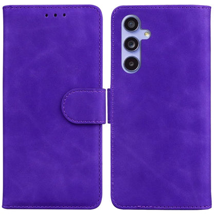 For Samsung Galaxy A55 5G Case Solid Color Leather Phone Cover Wallet