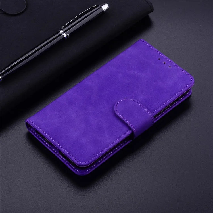 For Samsung Galaxy A55 5G Case Solid Color Leather Phone Cover Wallet