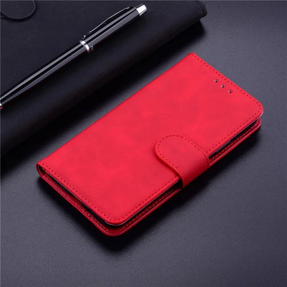 For Samsung Galaxy A55 5G Case Solid Color Leather Phone Cover Wallet