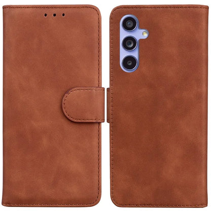 For Samsung Galaxy A55 5G Case Solid Color Leather Phone Cover Wallet