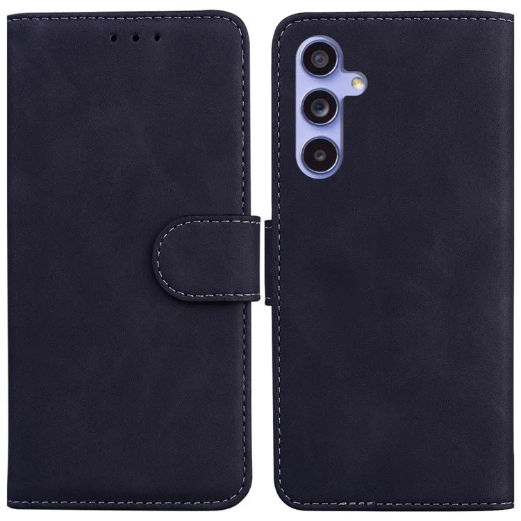 For Samsung Galaxy A55 5G Case Solid Color Leather Phone Cover Wallet
