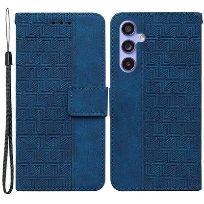 For Samsung Galaxy A35 5G Leather Wallet Case Geometry Imprinted Phone Cover