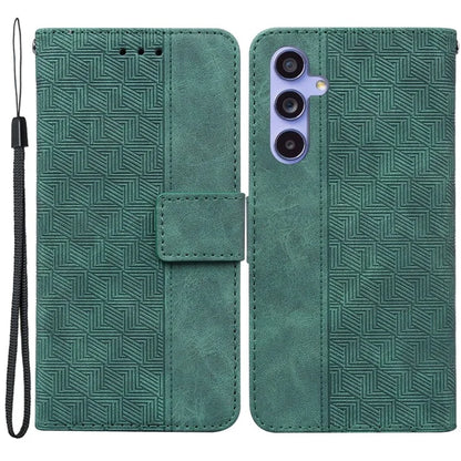 For Samsung Galaxy A35 5G Leather Wallet Case Geometry Imprinted Phone Cover