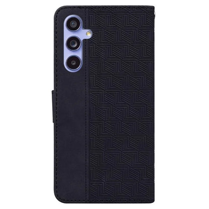 For Samsung Galaxy A35 5G Leather Wallet Case Geometry Imprinted Phone Cover