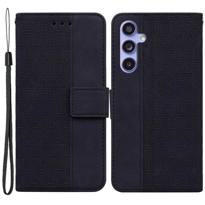 For Samsung Galaxy A55 5G Wallet Case PU Leather Stand Cover Geometry Pattern