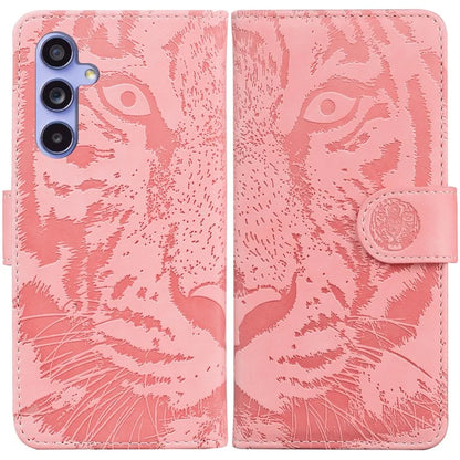 For Samsung Galaxy A55 5G Tiger Pattern Leather Case Wallet Protective Cover