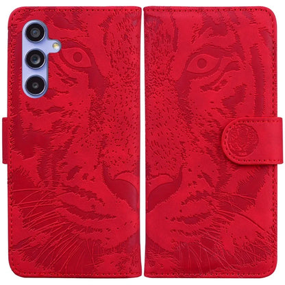 For Samsung Galaxy A55 5G Tiger Pattern Leather Case Wallet Protective Cover