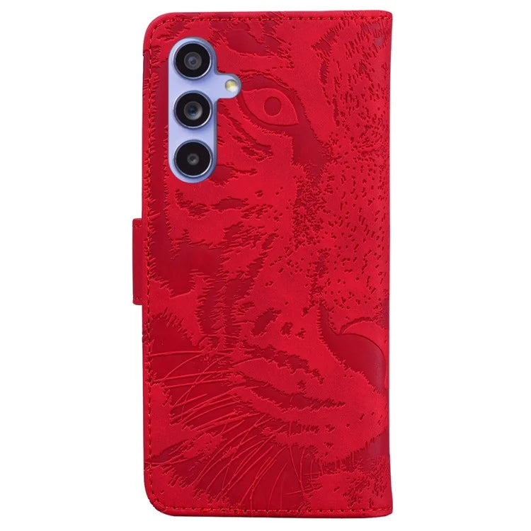 For Samsung Galaxy A55 5G Tiger Pattern Leather Case Wallet Protective Cover