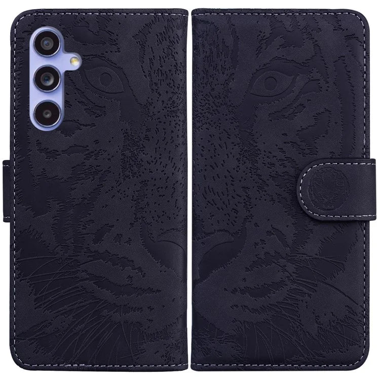 For Samsung Galaxy A35 5G Case Tiger Pattern Imprinted Leather Phone Cover