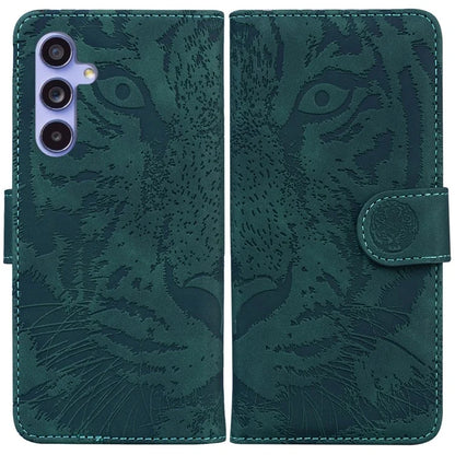 For Samsung Galaxy A35 5G Case Tiger Pattern Imprinted Leather Phone Cover