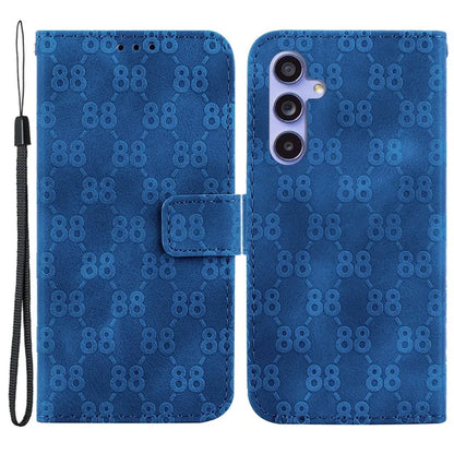 For Samsung Galaxy A55 5G Case Double 8-Shape Imprinted Leather Cover with Wallet