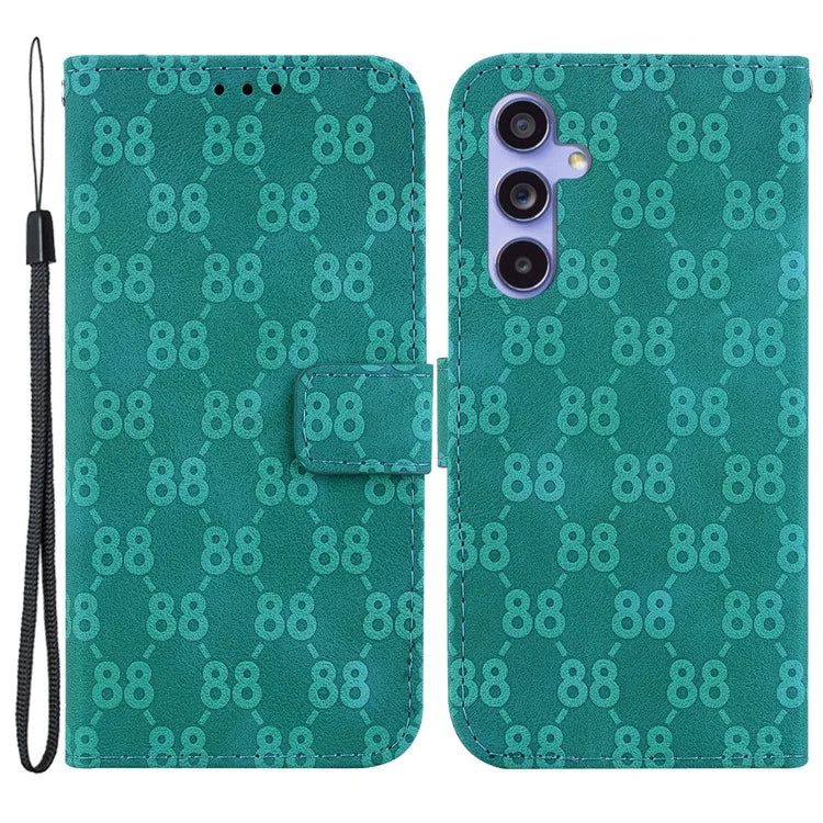 For Samsung Galaxy A55 5G Case Double 8-Shape Imprinted Leather Cover with Wallet