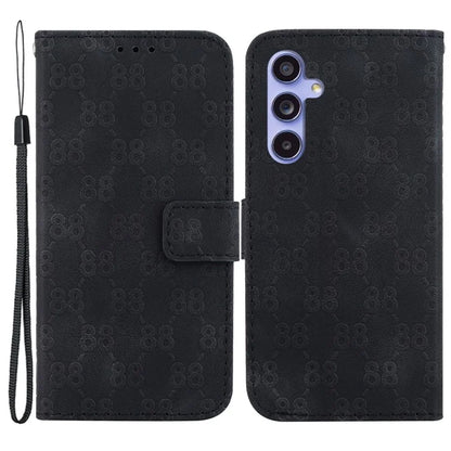 For Samsung Galaxy A55 5G Case Double 8-Shape Imprinted Leather Cover with Wallet